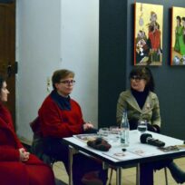 Künstlerinnen zur Ausstellung „Ehebande“ im Schloss Neuburg