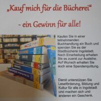 Spendenaktion der Ingolstädter Stadtbücherei: „Kauf mich für die Bücherei“