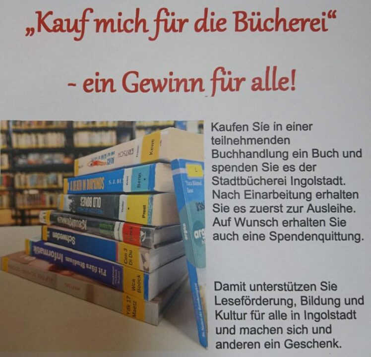 Spendenaktion der Ingolstädter Stadtbücherei: „Kauf mich für die Bücherei“