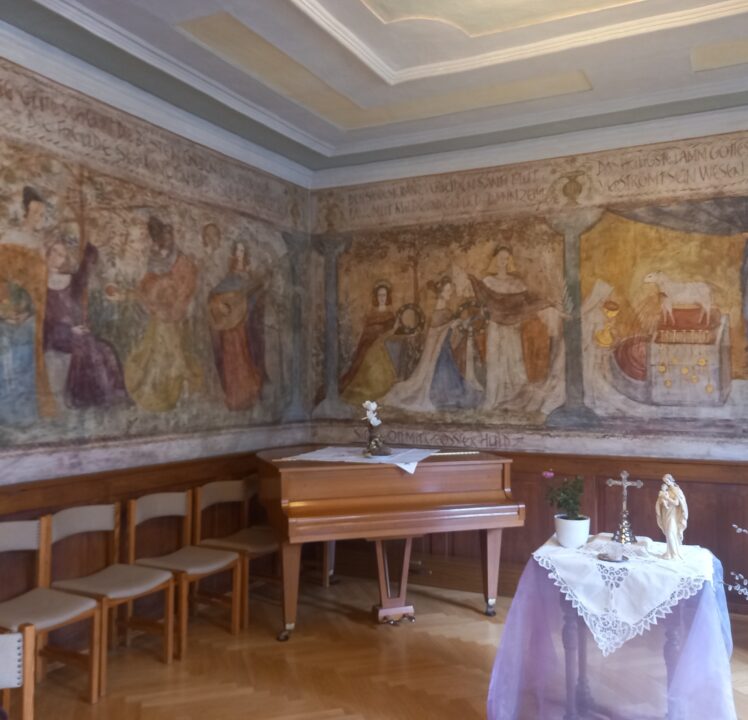 Der von Schwester Euphemia gemalte „Wonnegarten“ im Gnadenthalkloster