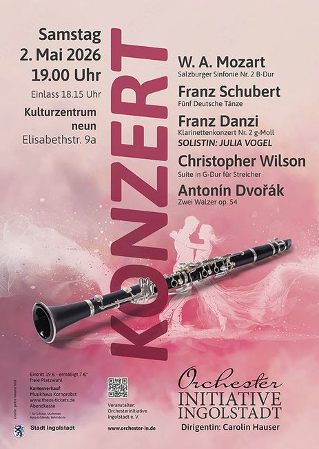 Die Orchesterinitiative spielt ihr Frühjahrskonzert im Kulturzentrum neun mit Klarinettistin Julia Vogel