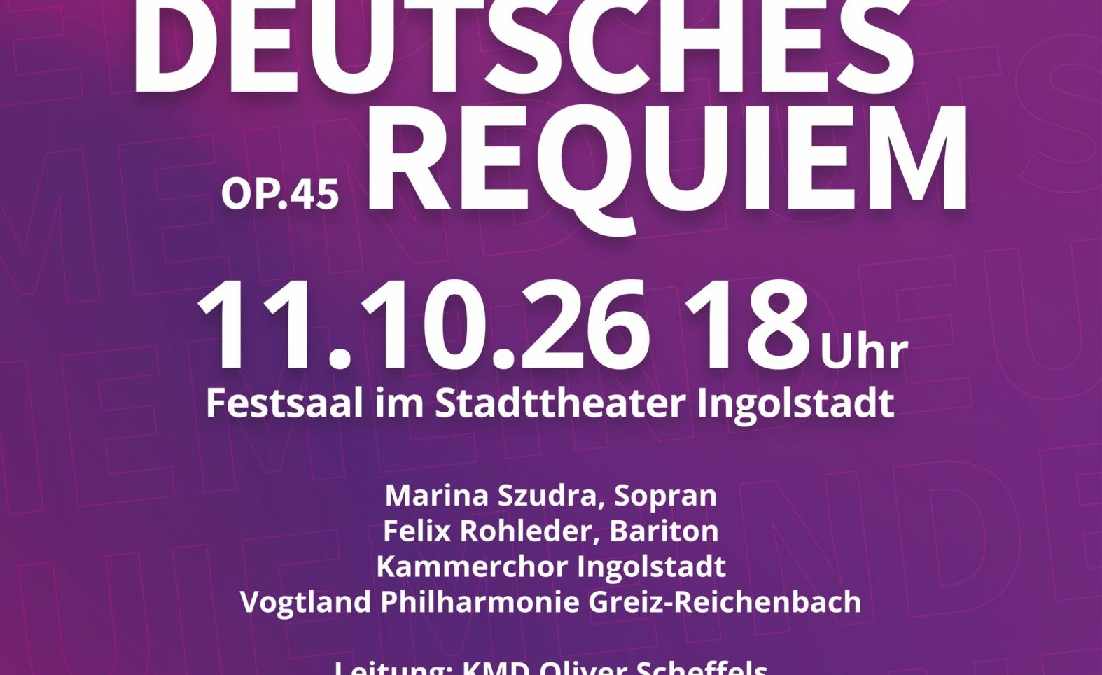 Hoffnung für die Lebenden: Der Kammerchor Ingolstadt unter Oliver Scheffels bringt „Ein deutsches Requiem“ von Brahms zur Aufführung