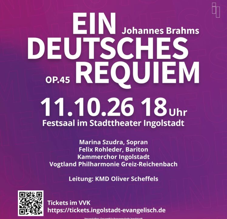 Hoffnung für die Lebenden: Der Kammerchor Ingolstadt unter Oliver Scheffels bringt „Ein deutsches Requiem“ von Brahms zur Aufführung