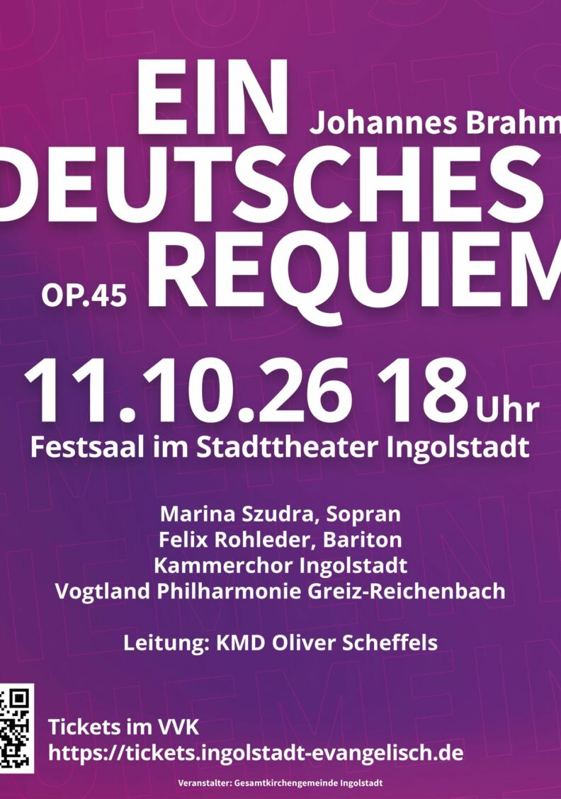 Hoffnung für die Lebenden: Der Kammerchor Ingolstadt unter Oliver Scheffels bringt „Ein deutsches Requiem“ von Brahms zur Aufführung